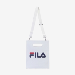 Fila Linear Logo Pu - Miesten Eco-pussi - Valkoinen | FI-28880